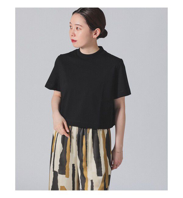 Demi-Luxe BEAMS 「モックネック ショート Tシャツ」|Tシャツ・カットソー|