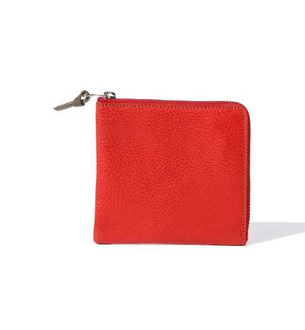 BEAMS PLUS「Double Zip Wallet」|財布|RED/GREY