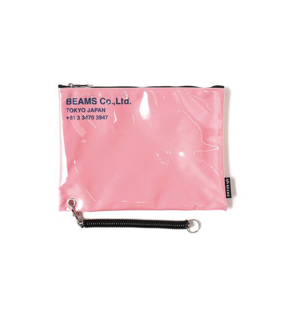 BEAMS「ポリウレタン ロゴ ポーチ M」|ポーチ|