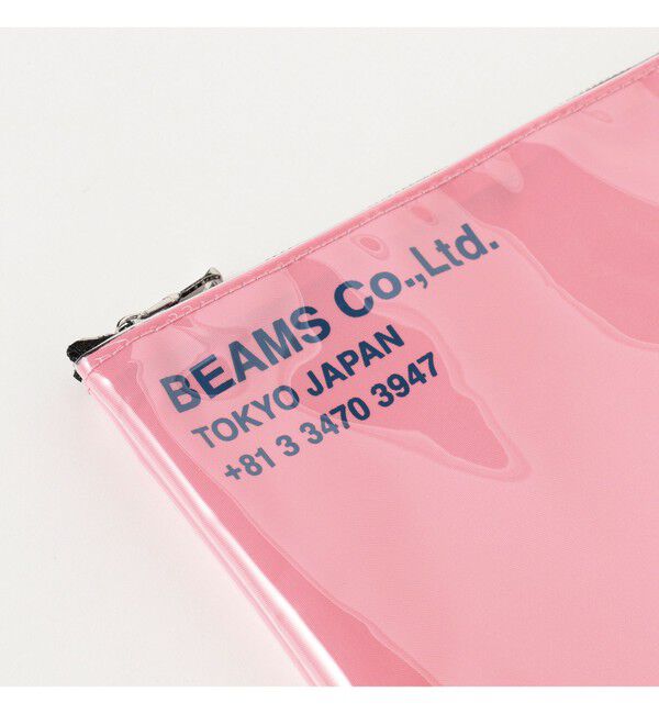BEAMS「ポリウレタン ロゴ ポーチ M」|ポーチ|