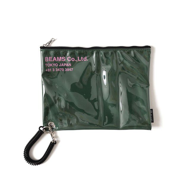 BEAMS「ポリウレタン ロゴ ポーチ M」|ポーチ|
