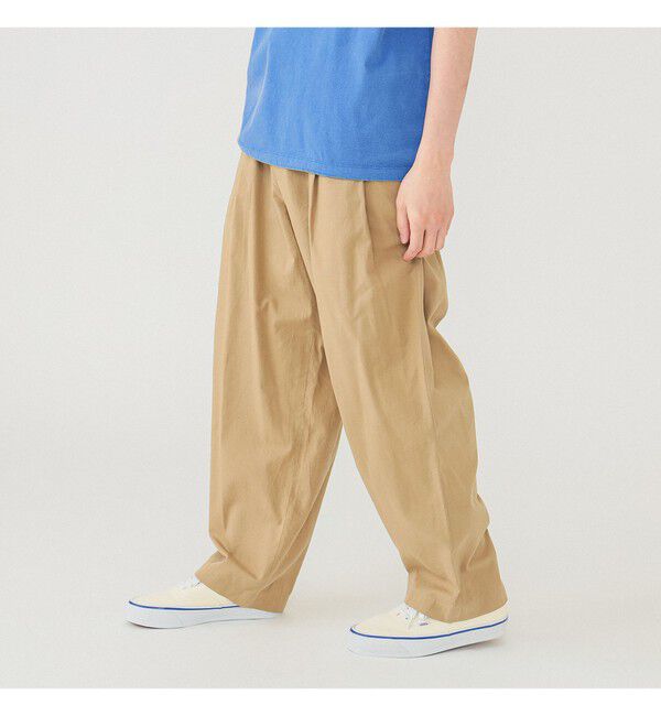 BEAMS「ダンガリー 2プリーツ スラックス」|チノ|