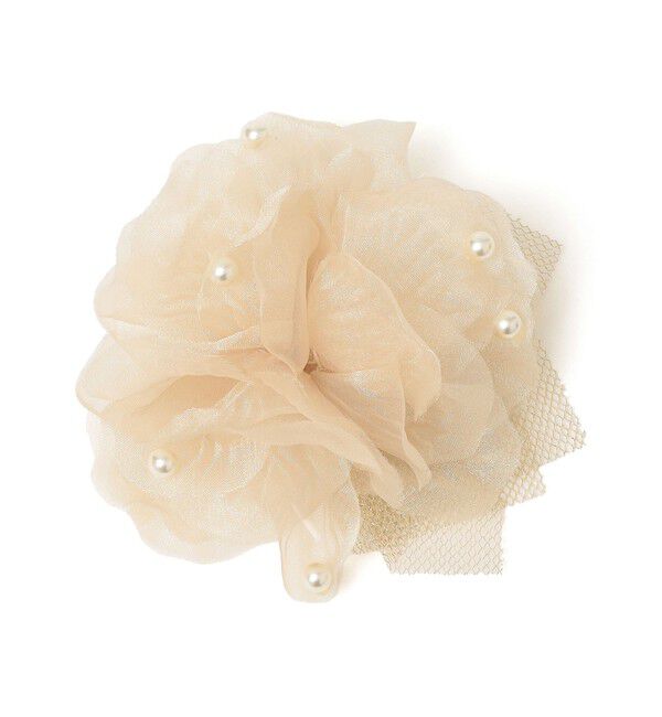 SHIPS for women「ベージュパールモチーフコサージュ◇」|ブローチ・コサージュ|ベージュ