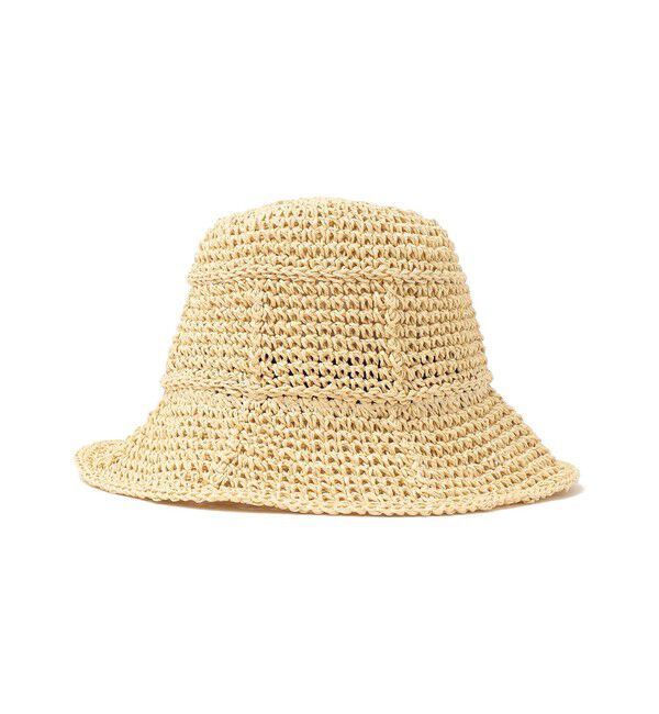 SHIPS any「【WEB限定】SHIPS any: 透かし編み ペーパー バケット ハット」|ハット|