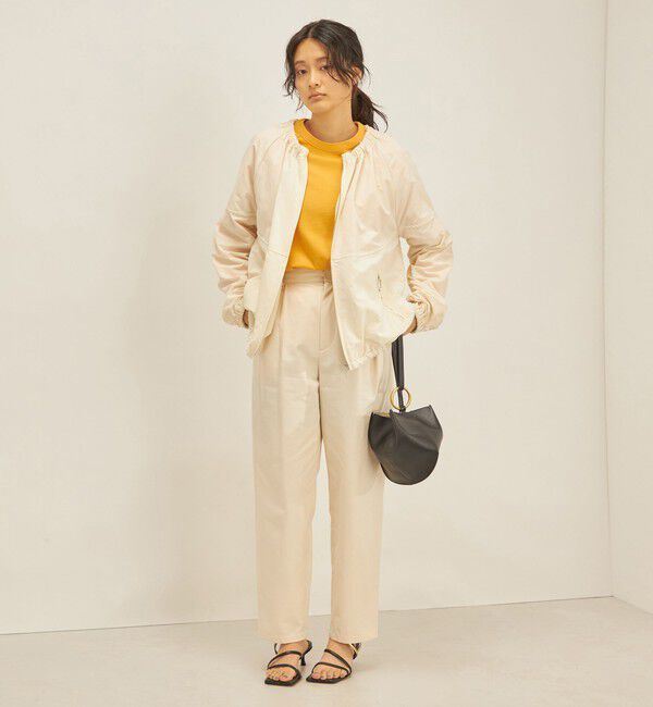 SHIPS for women「〈手洗い可能/撥水加工〉ナイロン ギャザー ショート ブルゾン ◇」|ブルゾン・スタジャン|