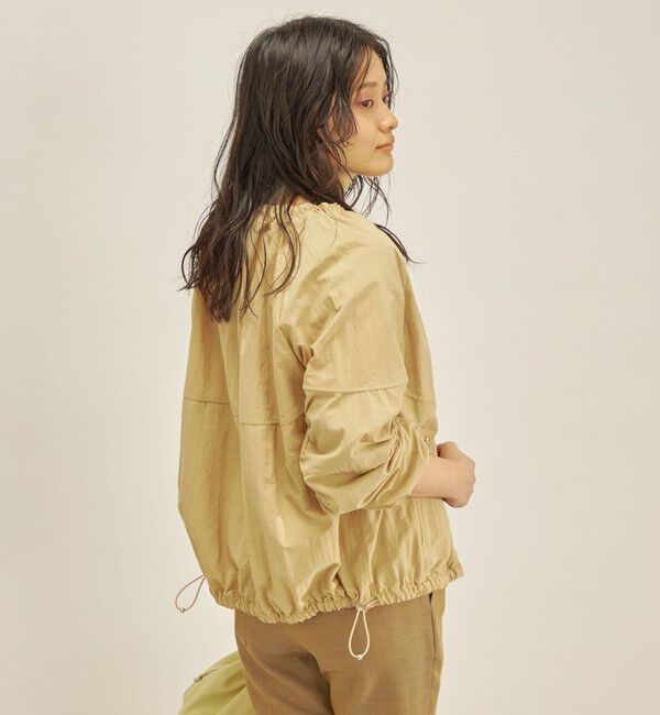 SHIPS for women「〈手洗い可能/撥水加工〉ナイロン ギャザー ショート ブルゾン ◇」|ブルゾン・スタジャン|