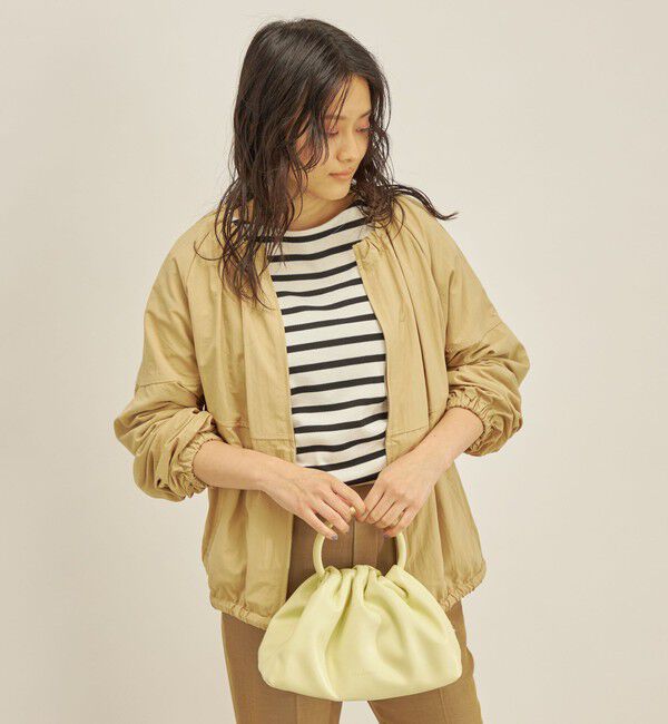SHIPS for women「〈手洗い可能/撥水加工〉ナイロン ギャザー ショート ブルゾン ◇」|ブルゾン・スタジャン|