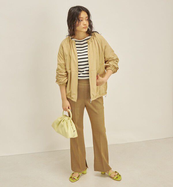 SHIPS for women「〈手洗い可能/撥水加工〉ナイロン ギャザー ショート ブルゾン ◇」|ブルゾン・スタジャン|