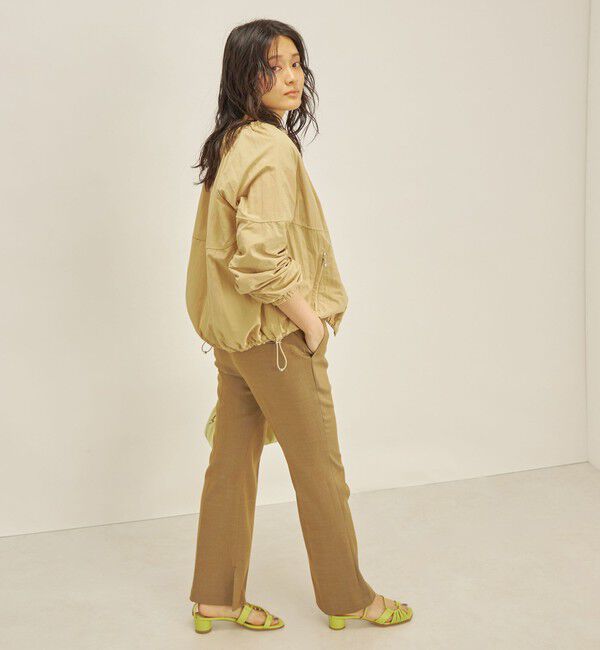 SHIPS for women「〈手洗い可能/撥水加工〉ナイロン ギャザー ショート ブルゾン ◇」|ブルゾン・スタジャン|