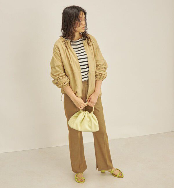 SHIPS for women「〈手洗い可能/撥水加工〉ナイロン ギャザー ショート ブルゾン ◇」|ブルゾン・スタジャン|