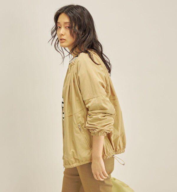 SHIPS for women「〈手洗い可能/撥水加工〉ナイロン ギャザー ショート ブルゾン ◇」|ブルゾン・スタジャン|