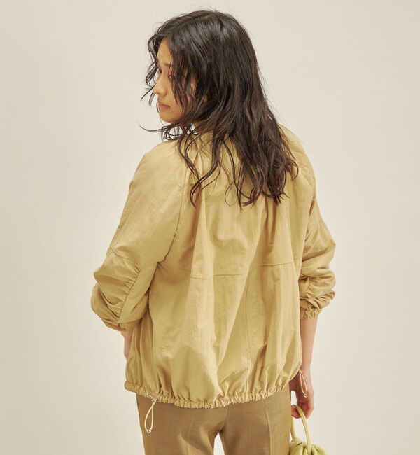 SHIPS for women「〈手洗い可能/撥水加工〉ナイロン ギャザー ショート ブルゾン ◇」|ブルゾン・スタジャン|