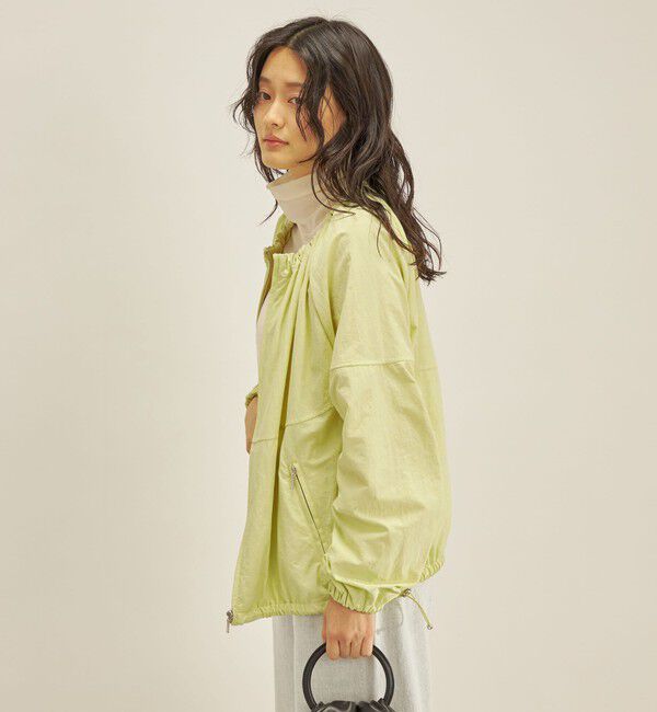 SHIPS for women「〈手洗い可能/撥水加工〉ナイロン ギャザー ショート ブルゾン ◇」|ブルゾン・スタジャン|