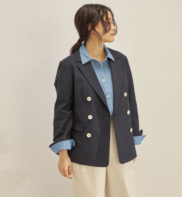 SHIPS for women「コットン リネン オックス ダブル ジャケット」|その他|