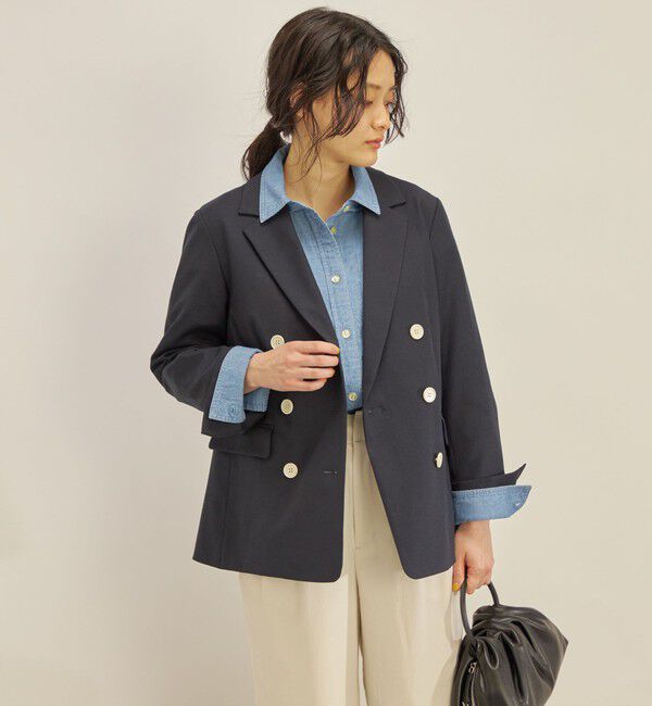 SHIPS for women「コットン リネン オックス ダブル ジャケット」|その他|