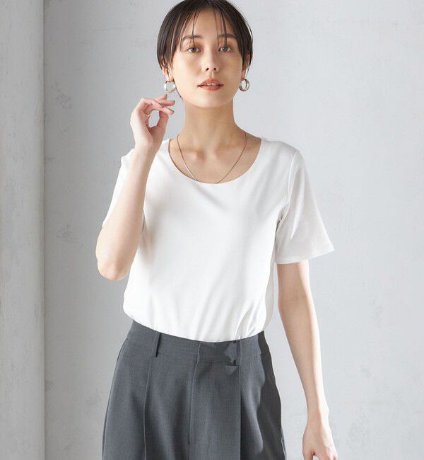 SHIPS for women「〈手洗い可能〉綿 SORONA クルーネック TEE◇」|Tシャツ・カットソー|