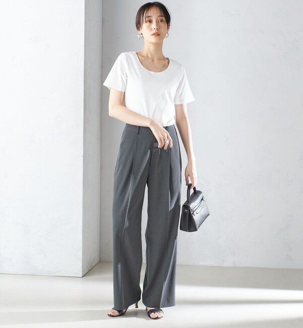 SHIPS for women「〈手洗い可能〉綿 SORONA クルーネック TEE◇」|Tシャツ・カットソー|