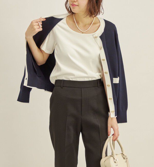 SHIPS for women「〈手洗い可能〉綿 SORONA クルーネック TEE◇」|Tシャツ・カットソー|