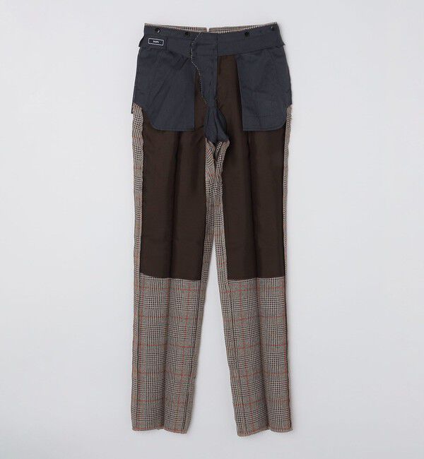 SHIPS「SHIPS: ラグジュアリー グレンチェック ツープリーツ パンツ」|チノ|