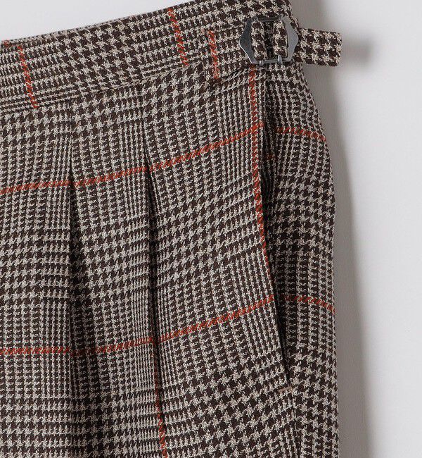 SHIPS「SHIPS: ラグジュアリー グレンチェック ツープリーツ パンツ」|チノ|