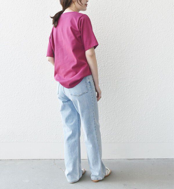 SHIPS for women「【WEB限定】〈ネックが選べる2サイズ展開〉オーガニックコットン バリエーションネック TEE」|Tシャツ・カットソー|