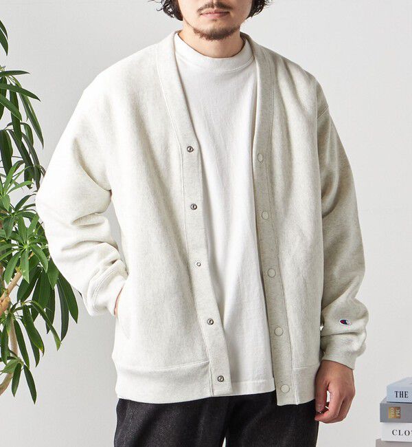 SHIPS any「【Begin11月号 BB10 掲載】【SHIPS any別注】Champion: リバースウィーブ Vネック カーディガン◇」|カーディガン|ナチュラル