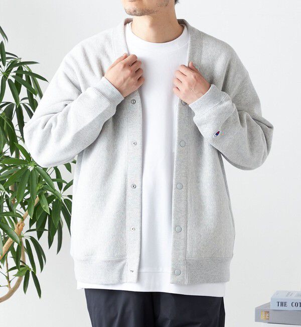 SHIPS any「【Begin11月号 BB10 掲載】【SHIPS any別注】Champion: リバースウィーブ Vネック カーディガン◇」|カーディガン|ライトグレー