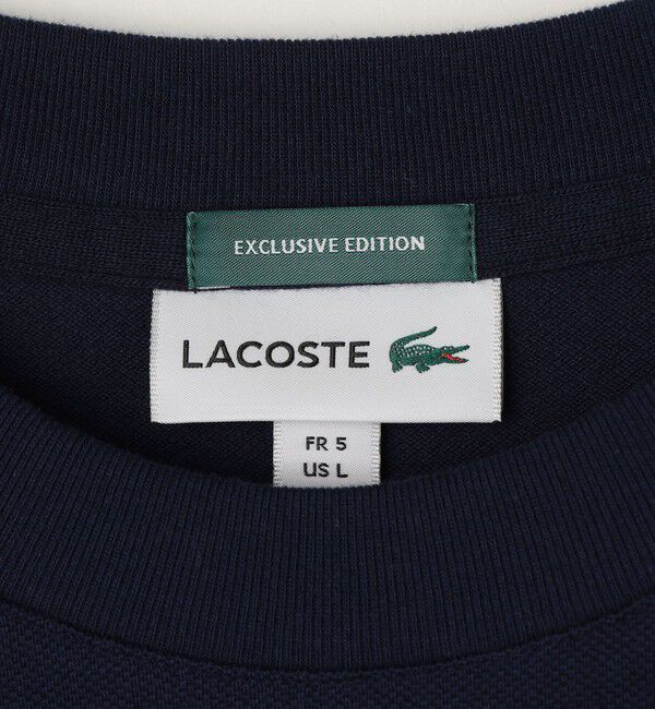 SHIPS any「【SHIPS any別注】LACOSTE: ワンポイント ピケ クルーネック Tシャツ (ロンT)◇」|Tシャツ・カットソー|