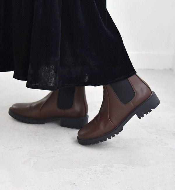 quaranciel「quaranciel: トラック ソール サイドゴア ブーツ」|ショートブーツ|