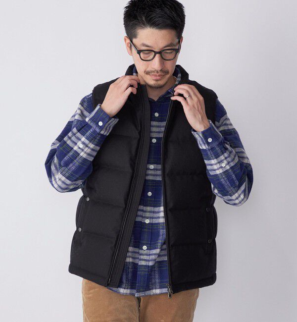 SHIPS「SHIPS: ウールファブリック ダウン ベスト」|ダウンベスト・ベスト|