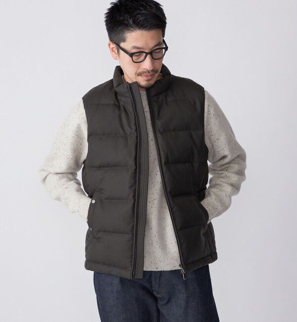 SHIPS「SHIPS: ウールファブリック ダウン ベスト」|ダウンベスト・ベスト|