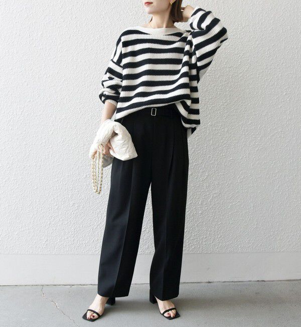 SHIPS any「SHIPS any: AQUA カシミヤ ミックス ボートネック ニット プルオーバー」|ニット・セーター|