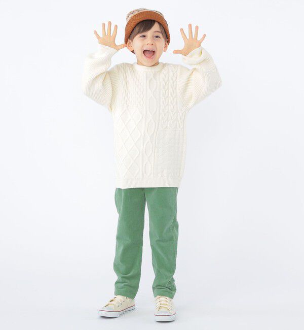 SHIPS KIDS「SHIPS KIDS:100～130cm /〈手洗い可能〉ケーブル ニット」|ニット・セーター|