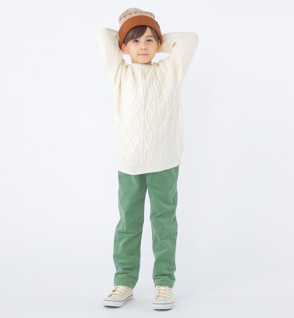 SHIPS KIDS「SHIPS KIDS:100～130cm /〈手洗い可能〉ケーブル ニット」|ニット・セーター|