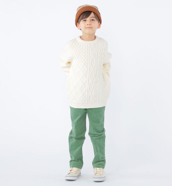 SHIPS KIDS「SHIPS KIDS:100～130cm /〈手洗い可能〉ケーブル ニット」|ニット・セーター|