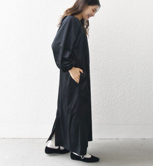 SHIPS any「bon_meur:〈洗濯機可能〉ベロア カットワーク ワンピース」|ワンピース|