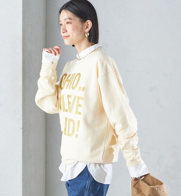 SHIPS for women「【SHIPS別注】Odub:〈手洗い可能〉メタリック ロゴ スウェット 24SS ◇」|スウェット・ジャージ|