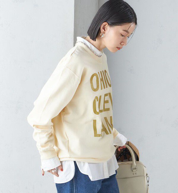 SHIPS for women「【SHIPS別注】Odub:〈手洗い可能〉メタリック ロゴ スウェット 24SS ◇」|スウェット・ジャージ|