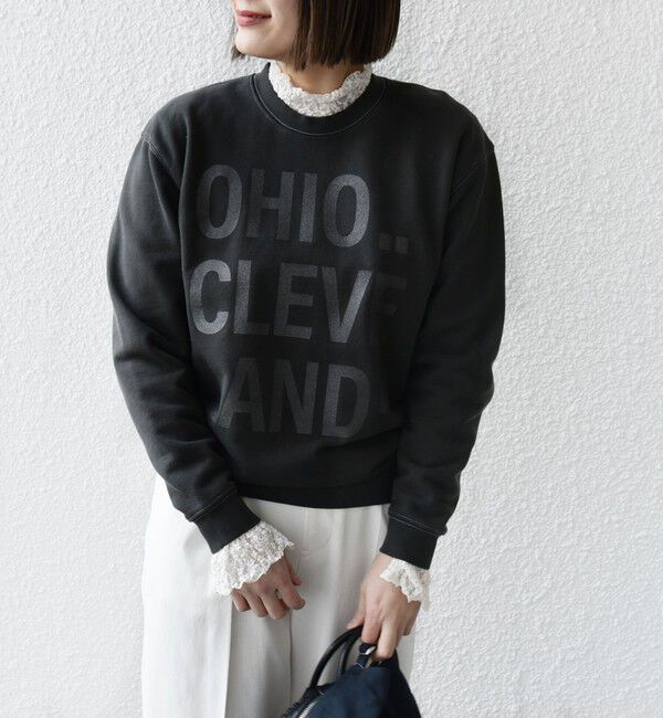 SHIPS for women「【SHIPS別注】Odub:〈手洗い可能〉メタリック ロゴ スウェット 24SS ◇」|スウェット・ジャージ|