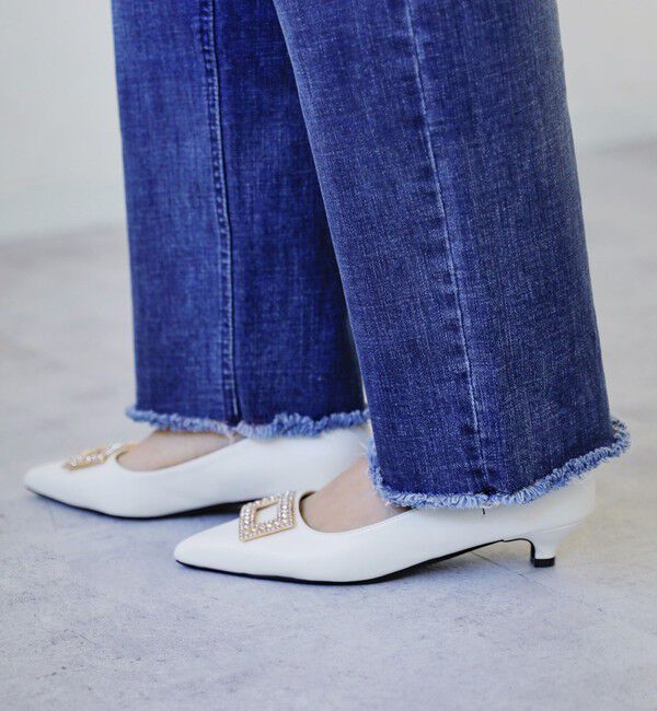 quaranciel「quaranciel: ビジュー モチーフ ポインテッド パンプス」|パンプス|