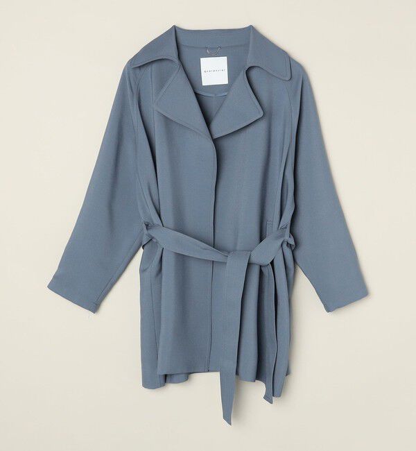 quaranciel「quaranciel:〈洗濯機可能〉ダブルクロス ハーフ トレンチ ジャケット コート」|トレンチコート|