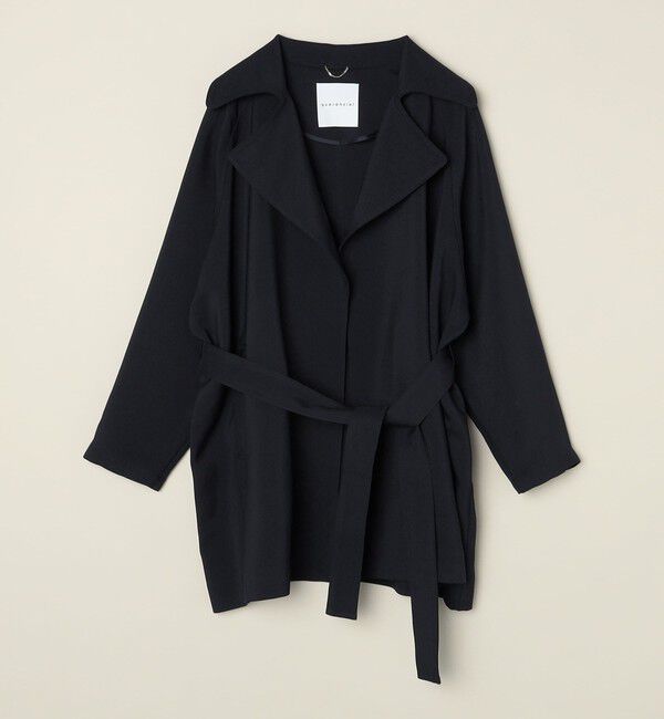 quaranciel「quaranciel:〈洗濯機可能〉ダブルクロス ハーフ トレンチ ジャケット コート」|トレンチコート|