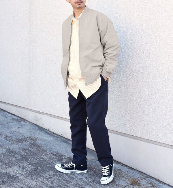 SHIPS any「SHIPS any: カルゼ 中綿 リブ ブルゾン」|ブルゾン・スタジャン|