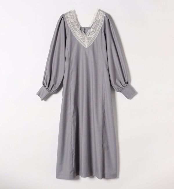 quaranciel「quaranciel:〈手洗い可能〉ウーステッド レース コンシャス ワンピース」|ワンピース|