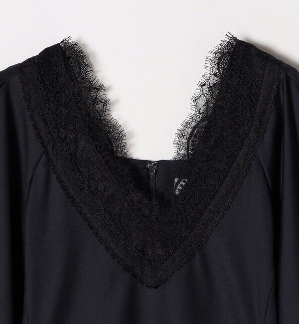 quaranciel「quaranciel:〈手洗い可能〉ウーステッド レース コンシャス ワンピース」|ワンピース|