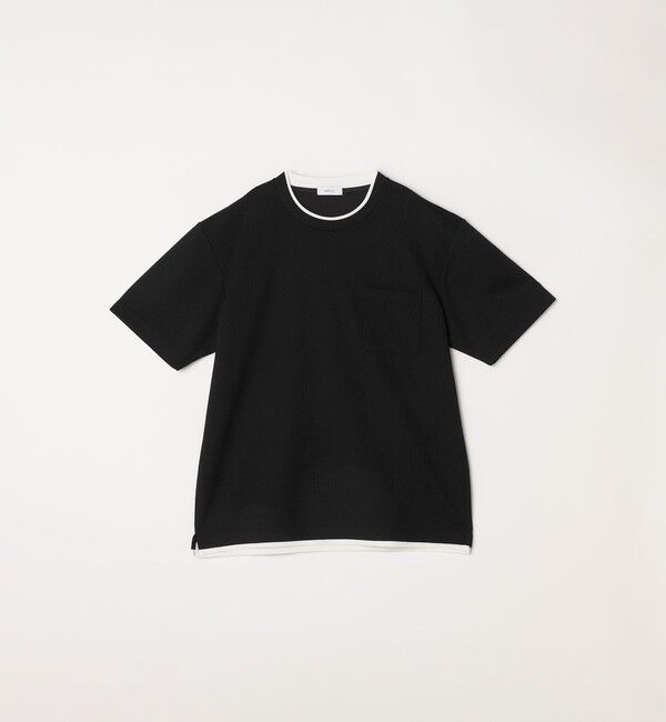 SHIPS any「【WEB限定】SHIPS any: ジャカード フェイクレイヤード ポケット Tシャツ◇」|Tシャツ・カットソー|