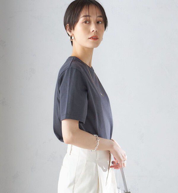 SHIPS for women「〈手洗い可能〉ベーシック TEE」|Tシャツ・カットソー|