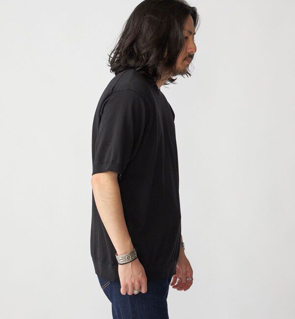 SHIPS「SHIPS: 〈手洗い可能〉 14ゲージ TEXBRID(R) リネン ニット Tシャツ」|ニット・セーター|