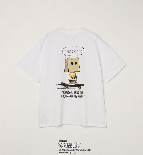 SHIPS any「SHIPS any: SNOOPY コラボ カルチャー グラフィック バック プリント Tシャツ◇」|Tシャツ・カットソー|