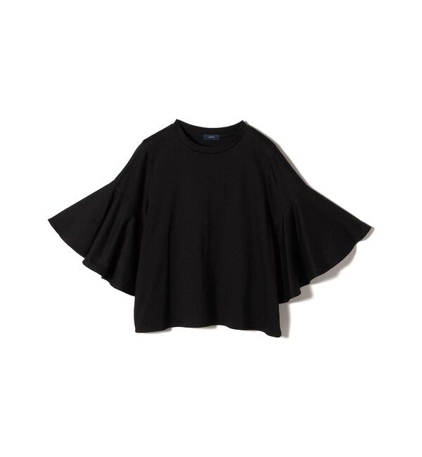 SHIPS for women「〈手洗い可能〉PLA スムース シアー コンビ スリーブ プルオーバー 」|Tシャツ・カットソー|